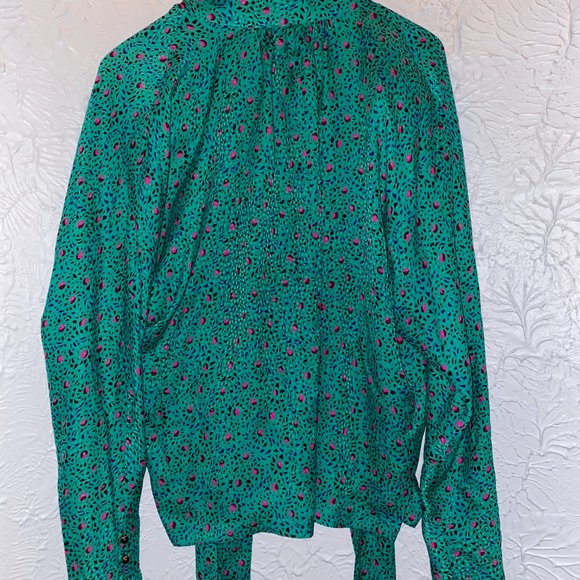 Raffinati Vibrant Printed Tie-Front Top - Size 10 - Picture 2 of 3